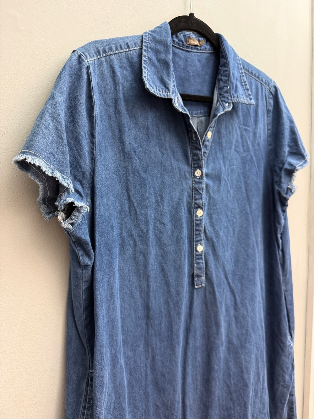J.McLaughlin Jones Denim Shift Dress, Size XL - Picture 3 of 5
